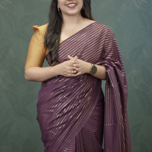 FOIL STRIPE SAREE M127